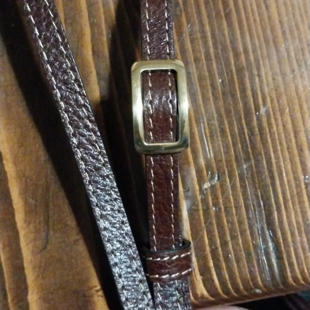 Vintage Brighton Leather Crossbody Bag in Black and Brown - Picture 6 of 7